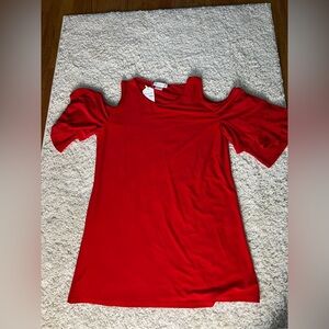 Women’s Large Open Shoulder Red Dress NWT